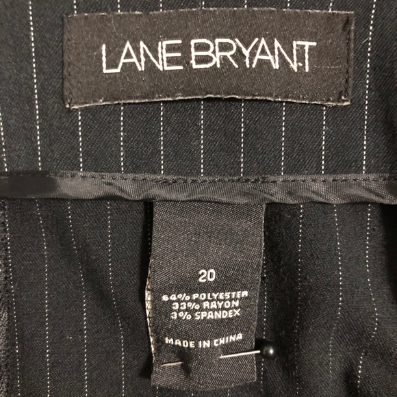 ***SOLD*** Career Black Pin Striped Stretch Pencil Skirt 20 - Picture 3 of 8